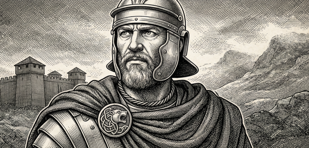 Padarn of the Scarlet Robe, Commander of the Votadini